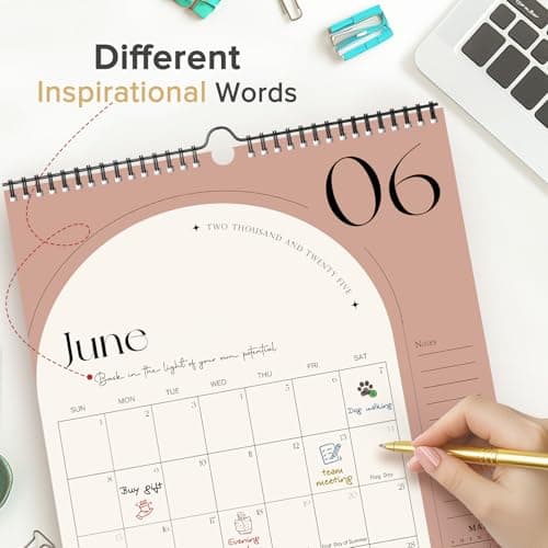 2025 Calendar, Wall Calendar from May 2025 to December 2026, 20 Monthly Aesthetic 2025-2026 Wall Hanging Calendar Planner for Organizing Home Office, 14.4" x 11.2" 7