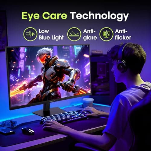 Amzfast 27 Inch Gaming Monitor 200Hz WQHD 2k 2560 x 1440p Monitor, Built-in Speakers, 1ms G-SYNC Compatible, HDR400,132% sRGB, VESA 100x100 Fast IPS Monitor with HDMI 2.0 x 2 & DP 1.4 x 2, AMZG27F5Q 10