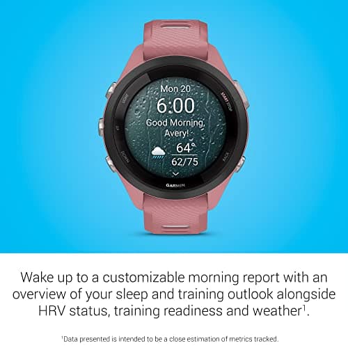 Garmin Forerunner 265S Running Smartwatch, Colorful AMOLED Display, Training Metrics and Recovery Insights, Light Pink and Powder Gray 5