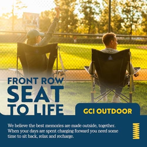GCI Outdoor Comfort Pro Rocker Collapsible Rocking Chair & Outdoor Camping Chair, Indigo Blue 7