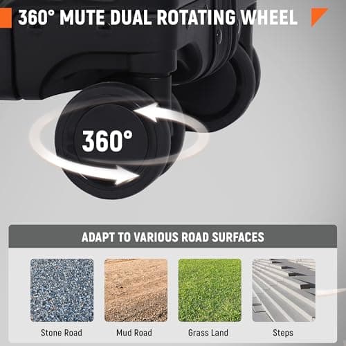 UrbanExplorer All Aluminum Carry On Luggage 22x14x9 Airline Approved Heavy Duty Hard Shell Suitcases Zipperless Suitcase with TSA Lock, Black, 20 Inch 5