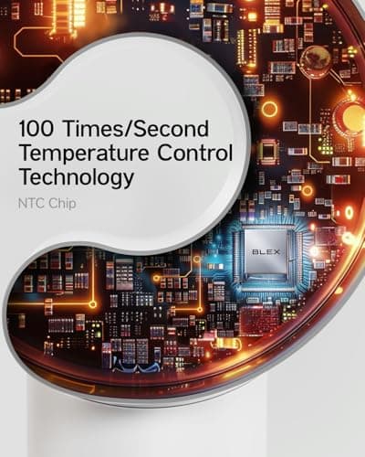 Blex C1 Hair Dryer - 5-Min Quick Drying, 110,000 RPM High-Speed Brushless Motor, Plasma Tech Blow Dryer, Smart Temp Control Tech with 100 Times/Second Heat Detector, No Heat Damage - White 5