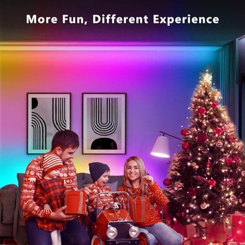 DAYBETTER Smart IC LED Strip Lights, BGRIC LED Lights for Bedroom, DIY Multiple Colors on One Line, App Control Color Changing Strip Lighting Music Sync Home Decor 16.4 ft 6