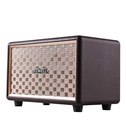 Vintage Bluetooth Speakers with Bass Enhanced Technology, Wireless & 3.5mm Aux Input for Cellphone, AC Powered (Upgraded Version)