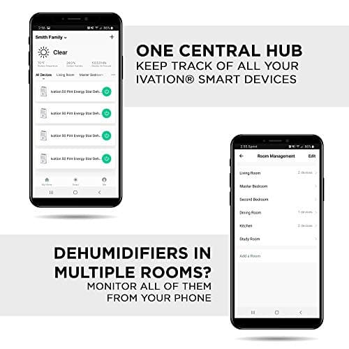 Ivation 4,500 Sq Ft Smart Wi-Fi Energy Star Dehumidifier with App, Continuous Drain Hose Connector, Programmable Humidity, 2.25 Gal Reservoir for Medium and Large Rooms (4,500 Sq Ft) 9