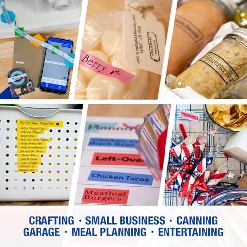 LABELWORKS Epson LW-C610PX Premium Portable Bluetooth Label Machine Printer – Create Sticker Labels for Organization, Small Business, Designer Tape Supported, App Compatible 8