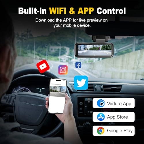 Dash Cam, 4K+2K Full HD Dash Cam Front and Rear, Dash Camera for Cars with Built-in 5GWiFi, 3.2” IPS Screen Dashcam, with 64GB Card, Night Vision, Loop Recording, G-Sensor, Parking Mode 7