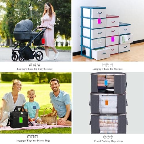 10 Pack Luggage Tags for Suitcases, Airplane Travel Essentials for Flying, International Travel Must Haves, and Luggage Accessories by Sodsay 8