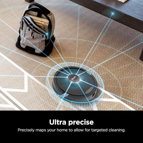 SHARK RV2620WD AI Ultra Robot Vacuum and Mop with Matrix Clean Navigation, CleanEdge Technology, Perfect for Pet Hair, Carpets, Hard Floors, Compatible with Alexa, Black/Mocha 10