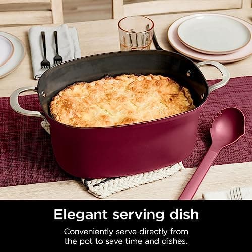 Ninja MC1000 Foodi PossibleCooker 8.5 Quart Multi-Cooker,with 4-in-1 Slow Cooker,Dutch Oven & More,Glass Lid & Integrated Spoon,Nonstick,Oven Safe Pot to 500°F,Cherry Tarte (Renewed) 5