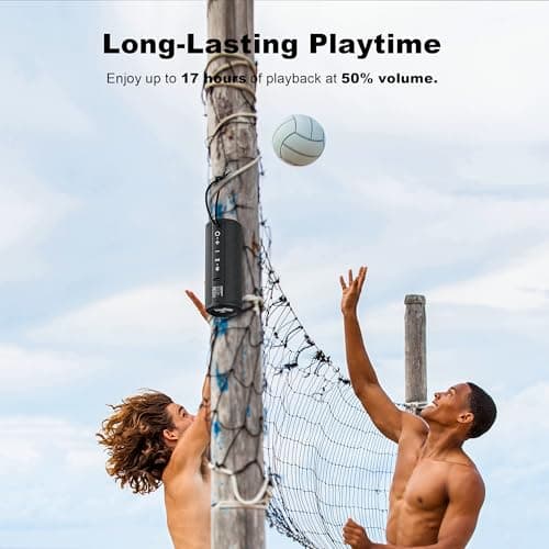 MIATONE Boombox Outdoor Portable Bluetooth Speaker Waterproof Wireless Speakers - Black 5