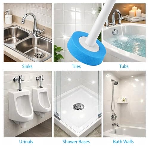 CiLoN Wall-Mounted Disposable Toilet Brush Kit and 30 Fresh Bleach Scrubbing Sponge Pads. Bathroom Space Saving Toilet Wand kit. Toilet Bowl Brush and Holder Set. (Starter Kit + 30 Brush) 10