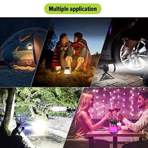 LED Camping Lantern, 1500 Lumens Camping Lantern Rechargeable with Solar Panel Charging, Waterproof, 8 Light Modes, 7500mAh Power Bank, Camping Flashlight for Hurricane Emergency, Hiking, Outdoor 8