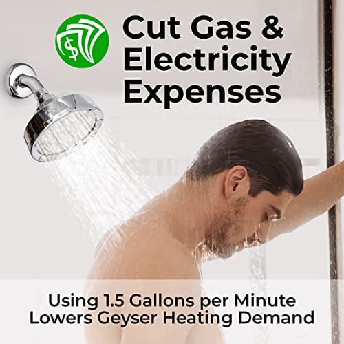 Water Saving High Pressure Bathroom Shower Head - Transform Your Shower Experience with our Luxury Shower Head - Low Carbon Footprint - Environmentally Friendly - Better USA Chrome Shower Head 6