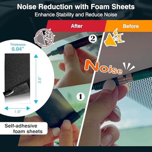 Dash Cam Installation Kit – Trim Removal Tool, 20 Strong Adhesive Cable Clips, Reusable Cable Ties, Split Sleeve & Foam Pads – Clean Car Wire Organizer 5