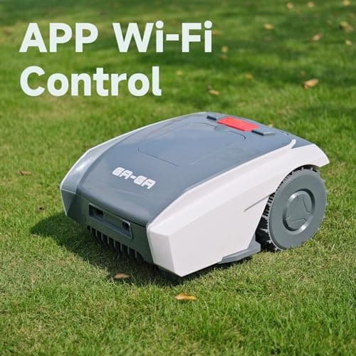 Automatic Robot Lawn Mower with GPS Navigation, Mows Up to 1/2 Acre /21,000 Sq.Ft,300% Higher Efficiency of Auto Path Planning，APP Control，GPS Anti-Theft, IPX5 5