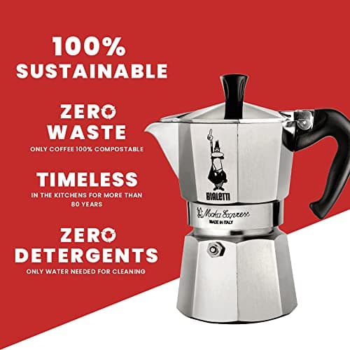 Bialetti - Moka Express: Iconic Stovetop Espresso Maker, Makes Real Italian Coffee, Moka Pot 9 Cups (14 Oz - 420 Ml), Aluminium, Silver 6