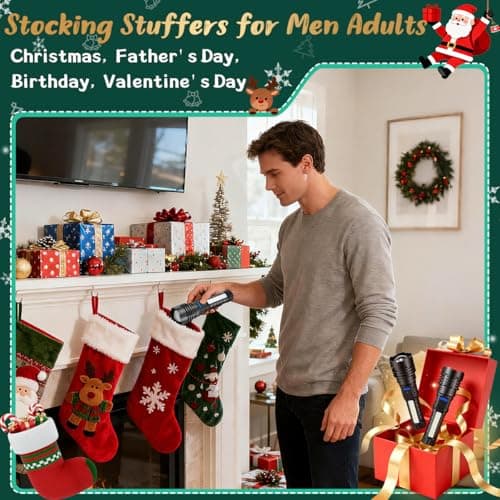 ZioeYiue Rechargeable Flashlights High Lumens, 7Mode Super Bright Flashlight Powerful, Adjustable Tactical Flash Light High Powered, LED Flashlights for Home Emergency Hunting Camping Essentials Gear 8