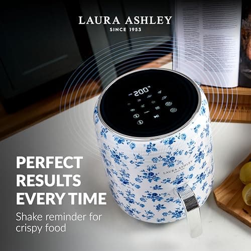 Laura Ashley Digital 9-in-1 Large Air Fryer 4.75 Quarts | Beautiful Air Fryer with China Rose Floral Print | Compact Airfryer with Rapid Air Technology for Healthy & Energy-Efficient Cooking 6