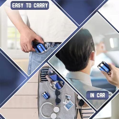 Mini Electric Shaver, IPX-7 Waterproof Razor Portable Mini Electric Men's Shaver (Green) 5