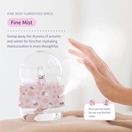 Miffy Crystal Ball Mist Humidifier - Romantic Gift Choice(Pink) 6