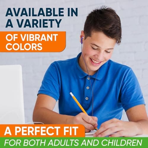 10 Pack Bulk Wired Earbuds, In Ear Headphones with 3.5mm Jack, 4ft Tangle Free Cable, Comfortable Fit, Affordable and Cost Effective, Ideal for School Classroom Testing Students Events Groups, Mix 6