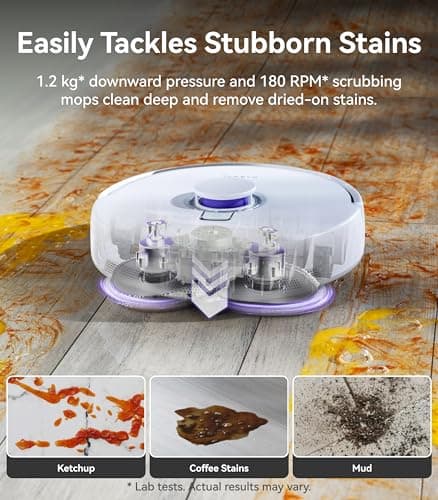 NARWAL Freo Z Ultra Robot Vacuum and Mop Combo, Dual RGB Cameras and Chips, AI Avoidance, 12000Pa Suction, Real-Time Decisions, Adaptive Hot-Water Self Wash & Self Emptying, Pet Hair, Quiet, White 5