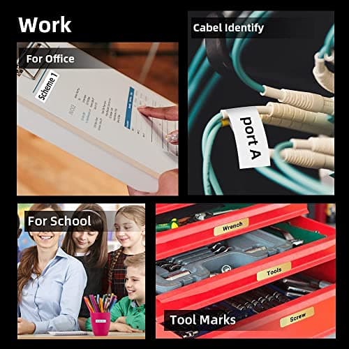 Phomemo D30 Label Maker Machine, Portable Bluetooth Mini Label Printer, Smart Phone Handheld Thermal Sticker Small Labeler Multiple Templates Font Icon Inkless for Home Office 9