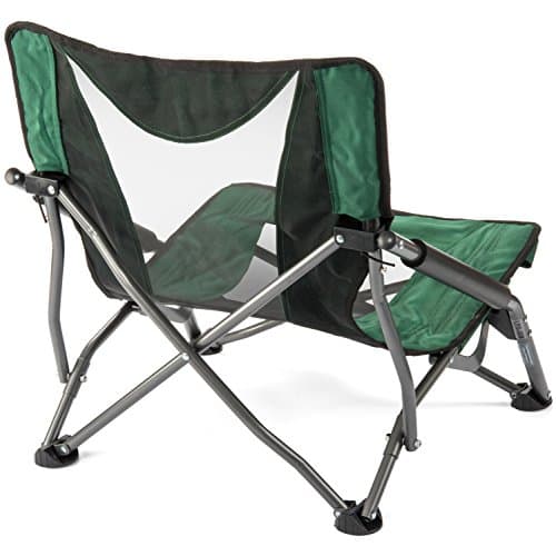 Cascade Mountain Tech Camping Chair - Low Profile Folding Chair for Camping, Beach, Picnic, Barbeques, Sporting Event with Carry Bag, Polyester, Green 9