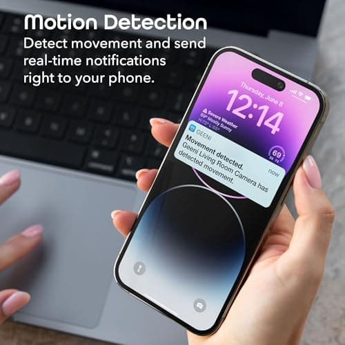 Geeni Glimpse Indoor Security Camera - 1080p HD Video, 2-Way Audio, Motion Alerts, WiFi Compatible with Alexa & Google Home, White 6