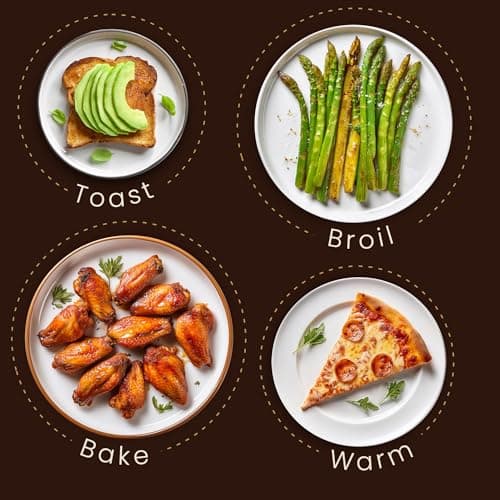 Elite Gourmet ETO490 9L/4 Slice Countertop Toaster Oven with 30-Minute Timer, Adjustable Temperature Control, Includes Baking Pan and Wire Rack, Bake, Broil, Toast, Black 7