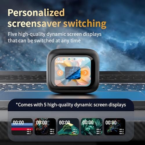 HORNORM ANC Wireless Earbuds with Smart Touch Screen -Active Noise Cancelling Bluetooth 5.4 in Ear Earphones with Microphone,Stereo Sound - Long Battery Life Ear Buds Compatible with iPhone, Android 6