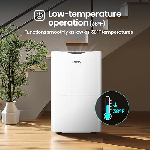 Mora Mora by Hisense 50 Pint Dehumidifier with Water Pump, for Space upto 4,500 Sq. Ft at Home, in Basements and Large Rooms, Energy Star, Quiet Operation, Washable Filter, 2 Years Warranty 9