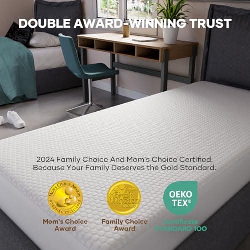 OhGeni 100% Waterproof Mattress Protector,Twin XL Size Mattress Soft Pad,Pet Hair & Bedwetting Resistant,Cooling Fitted Sheets,Washable Bed Cover,Non-Slip Deep Pocket,Noiseless for College Dorm Rooms 8