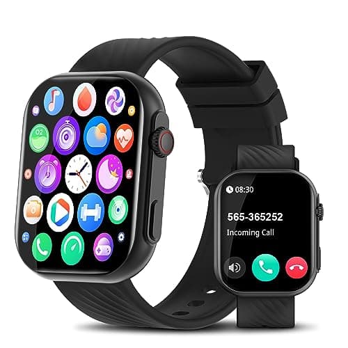 PJYUBVOR Smart Watch for Men Women (Answer/Make Calls), 2.0" Fitness Tracker with 100+ Sport Modes, Heart Rate/Sleep Monitor, Pedometer, SpO2, IP68 Waterproof Smart Watch for Android iOS Phones