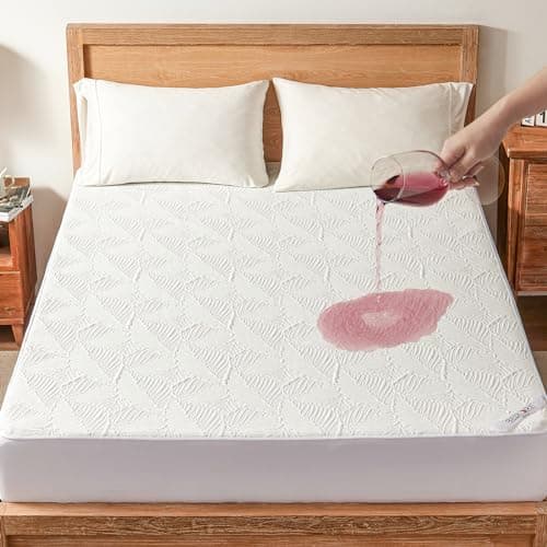 BEDLORE Waterproof Mattress Protector Queen,Breathable Noiseless Mattress Protector for Queen Size Bed, Fitted 6"-18" Extra Deep Pocket Mattress Pad Machine Washable Bed Cover