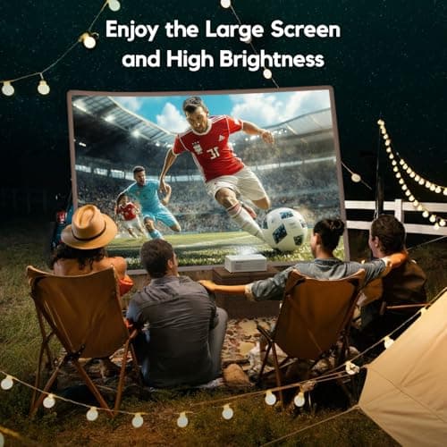 【Netflix Built-in & Native 1080P Projector】AKIYO Smart Projector with WiFi and Bluetooth, Auto Focus & Keystone Portable Outdoor Projector 4K Supported, Compatible with TV Stick Smartphone/HDMI/USB 8