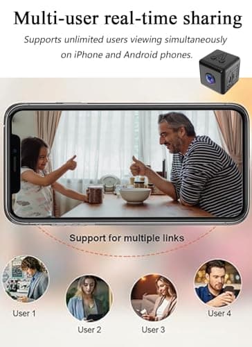 HIWIMVMD Spy Camera Hidden Camera WiFi,HD1080P Wireless Mini Camera, Small Motion Detection Camera, Auto Night Vision Cameras for Home Security 6