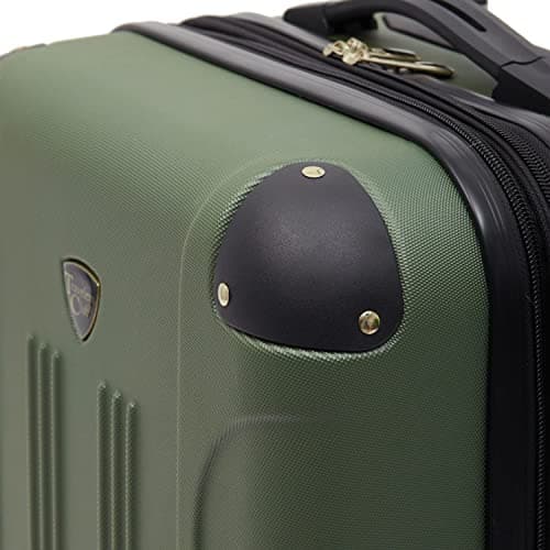 Travelers Club Chicago Hardside Expandable Spinner Luggage, Thyme Green, 22" Carry-On 11