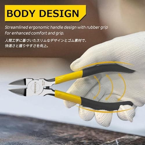 BOOSDEN Wire Cutter,6.5 inch Side Cutters,Spring Loaded Wire Cutters for Crafting,Flush Cutter,Ultra Sharp for Jewelry Making,Flush Cut Pliers,Dikes Wire Cutters,Floral Wire Cutter,Snips 5