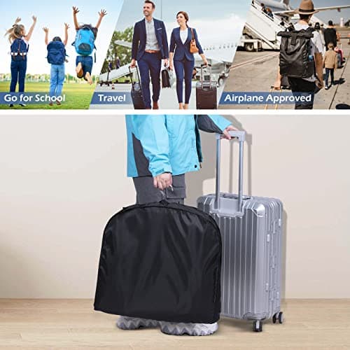 SLEEPING LAMB Water Resistant Suit Bags for Men Travel Gusseted Garment Bags Foldable Closet Hanging Clothes Storage for Coats, Jackets, Shirts, 43'', Black 7