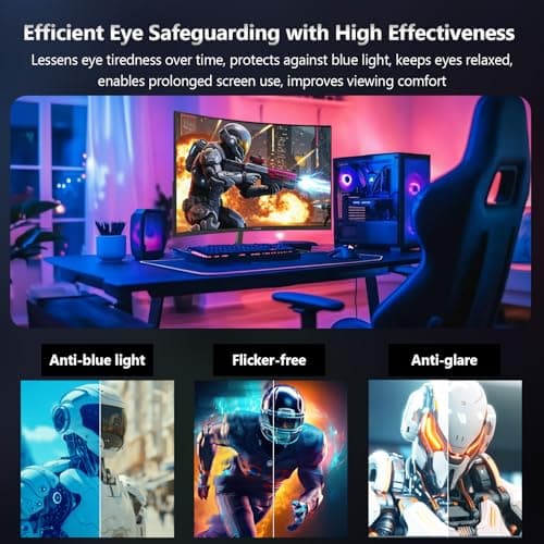 Z-Edge 24 inch Gaming Monitor, 200Hz 165Hz Curved 1650R Computer Monitor, FHD 1080P, Ultra-Fast MPRT 1ms Curved Monitor, 300nits, 16.7M Colors, UG24 1X DP 1.4 Port and 1X 2.1 HDMI Port 8