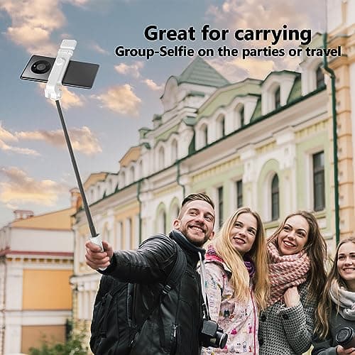 Selfie Stick Tripod, 40 in Retractable Tripod for iPhone with Wireless Remote Control & Light, Portable Phone tripods for Photograph, Live Streaming, Video Recording, Compatible with All Cellphones 5