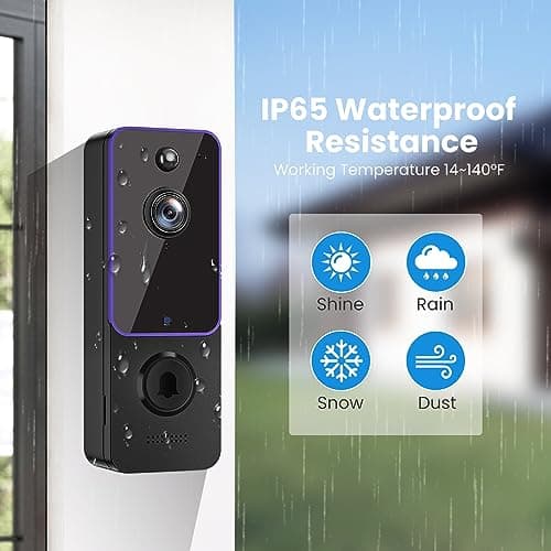 BITEPASS Doorbell Camera Wireless, Smart Video Cam with Chime, AI Human Detection, Two Way Audio, HD Live View, Night Vision, 2.4G WiFi Only, Cloud Storage, Indoor Outdoor Surveillance 7