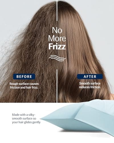 REST® Evercool®+ Cooling Pillowcases Standard - 2 Pillowcases for Sensitive Skin, Silver Infused Fabric for Hygienic Sleep, Silky Smooth for Curly Hair, High Elastic for Snug Fit (19x29 inches) 5