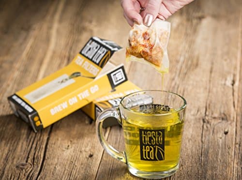 Tiesta Tea Loose Leaf Filters for Brewing, Disposable Infuser for Hot & Iced Drinks, Easy-Fill Steeper, Unbleached Paper, Single-Cup Infuser for Loose Leaves, 100 Empty Bags 10