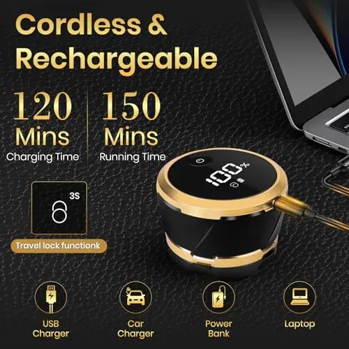 Ufree Head Shavers for Bald Men - IPX6 Waterproof Wet/Dry Bald Head Shaver, Detachable Rotary Blade for Clean Shave, Electric Shaver with LED Display, Storage Bag 5