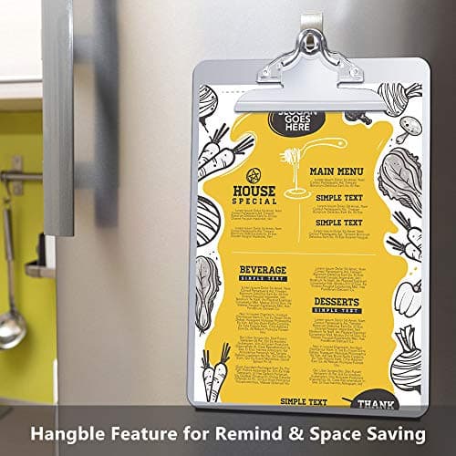 Metal Clipboard, Contractor Heavy Duty Aluminum Clipboard with High Capacity Clip, Rust-Proof Plate for Letter Size and A4 Paper Sheet, Supplies for Office, Jobsite, Medical, School, Law Enforcement 5