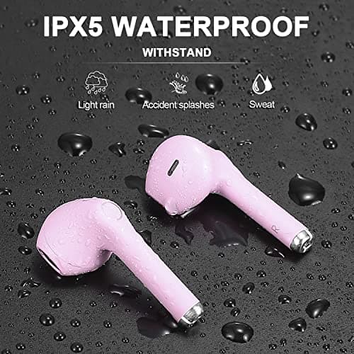 yobola Wireless Earbuds, Bluetooh Earbuds, Deep Bass Light Weight Mini Wireless Headphones for Running/Fitness, 25Hrs Playtime, Built-in Microphone, Touch Control, IPX5 Waterproof 5