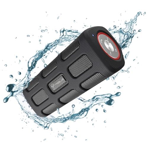 TREBLAB Ultra-Rugged Bluetooth Speaker, Durable Shockproof Body, Waterproof, 20W Portable Outdoor Stereo Speaker, 35H Battery, Wireless Power Bank for Hiking, Picnic, Pool, Camping, Jobsite, FX100